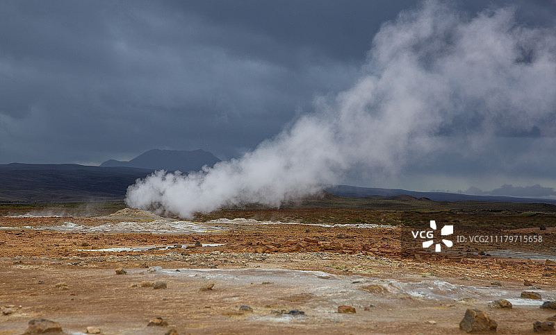 冰岛惠拉伦德硫磺地图片素材