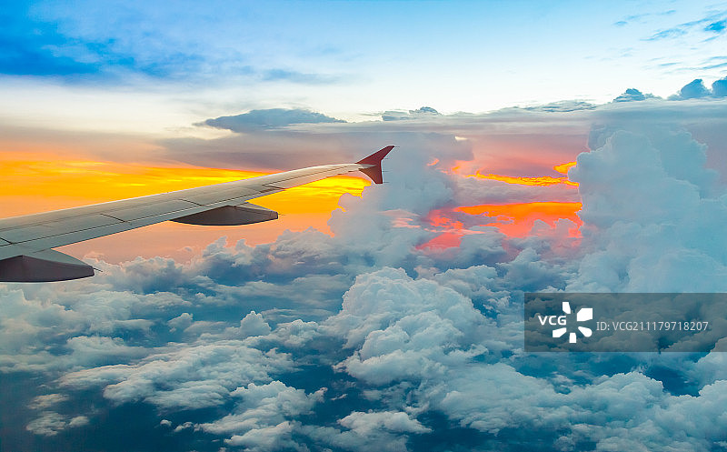 航空日落3图片素材