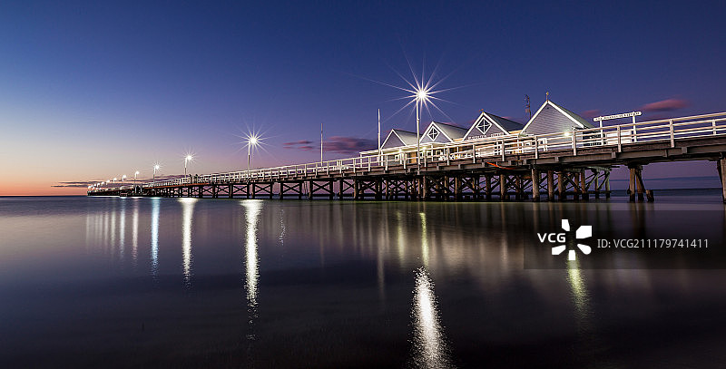 塞尔顿码头黄昏图片素材