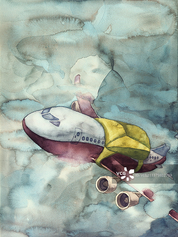 画里有话-独自远行图片素材