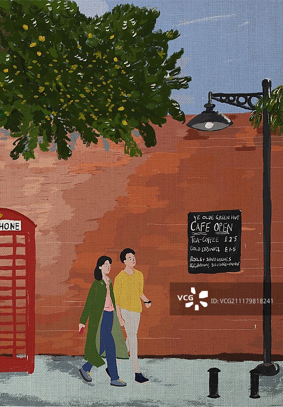 伦敦喝咖啡去图片素材