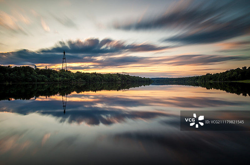 萨斯奎哈纳河的对称图片素材