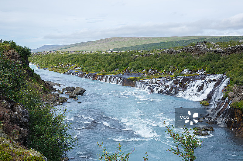 熔岩瀑布，冰岛图片素材