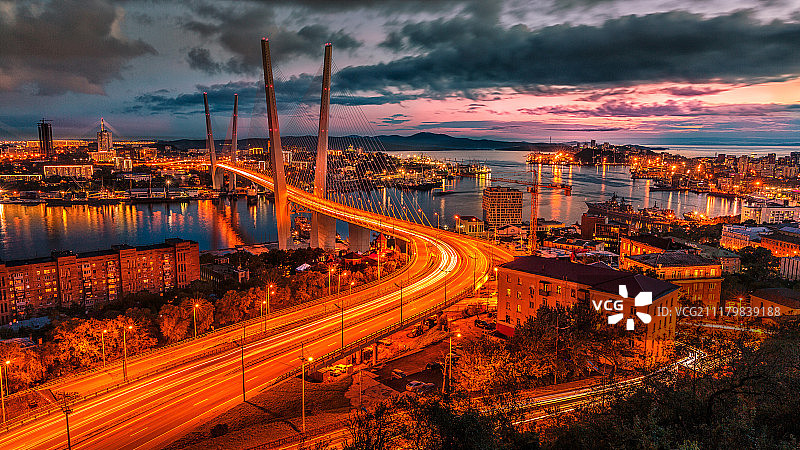 夜间街道图片素材