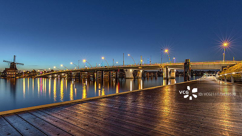 赞河上的桥，荷兰图片素材