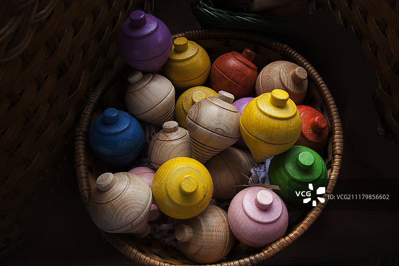 木制陀螺图片素材