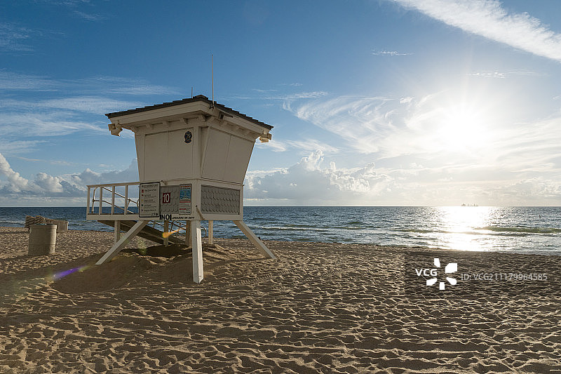 拉斯奥拉斯海滩救生塔图片素材