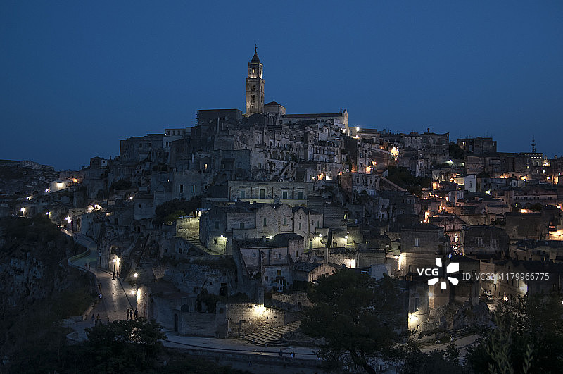 马泰拉夜景图片素材