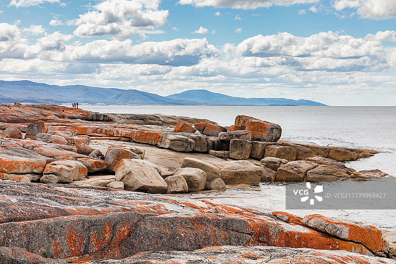 塔斯马尼亚比舍诺红色岩石图片素材