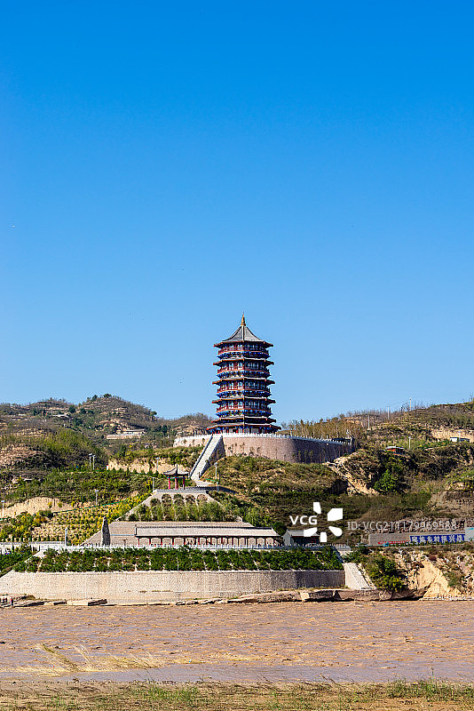 山西吕梁碛口古镇图片素材