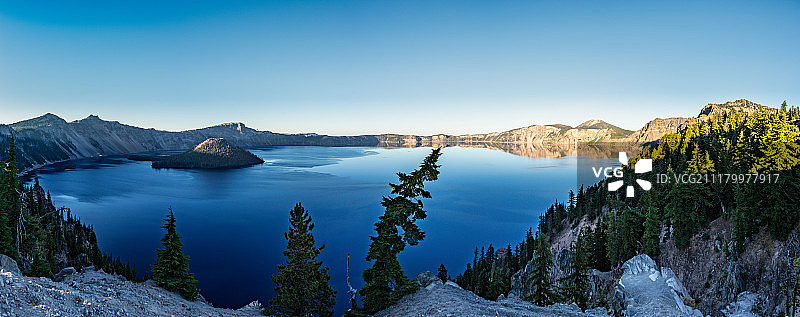 火山口湖图片素材