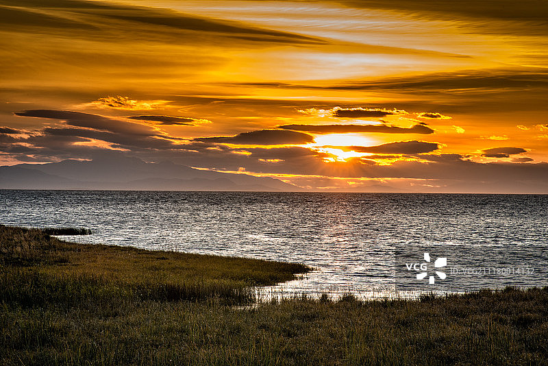 不列颠哥伦比亚省列治文市新星滩日落图片素材