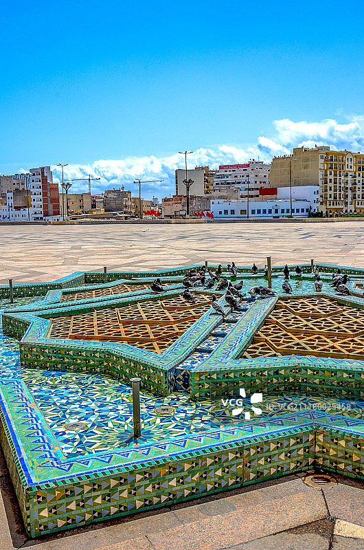 鸟类喷泉图片素材