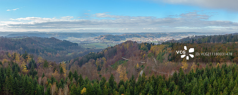 从风力涡轮机到盖尔道夫的全景图图片素材