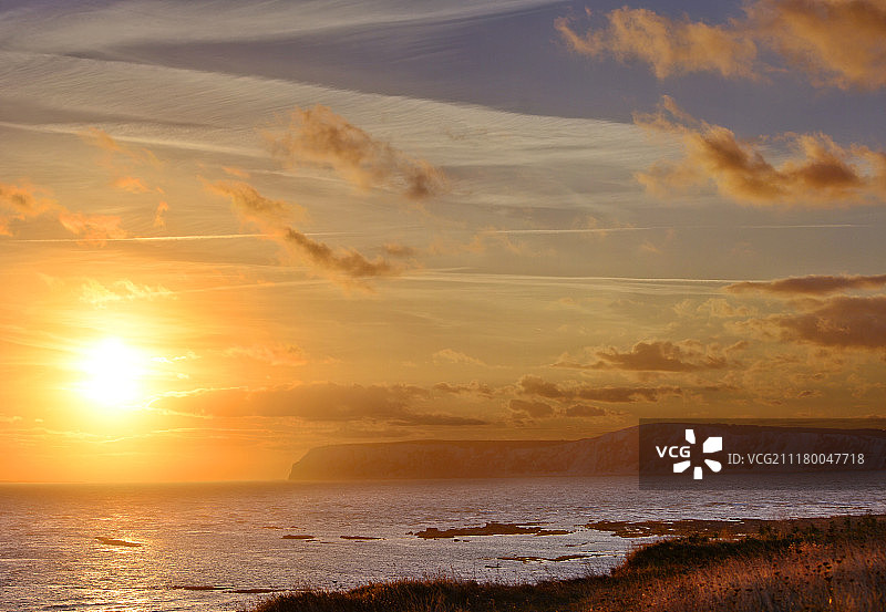 康普顿湾日落图片素材