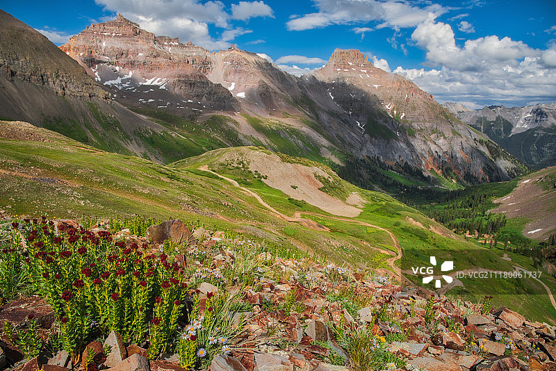扬基男孩盆地向东的壮丽景色图片素材