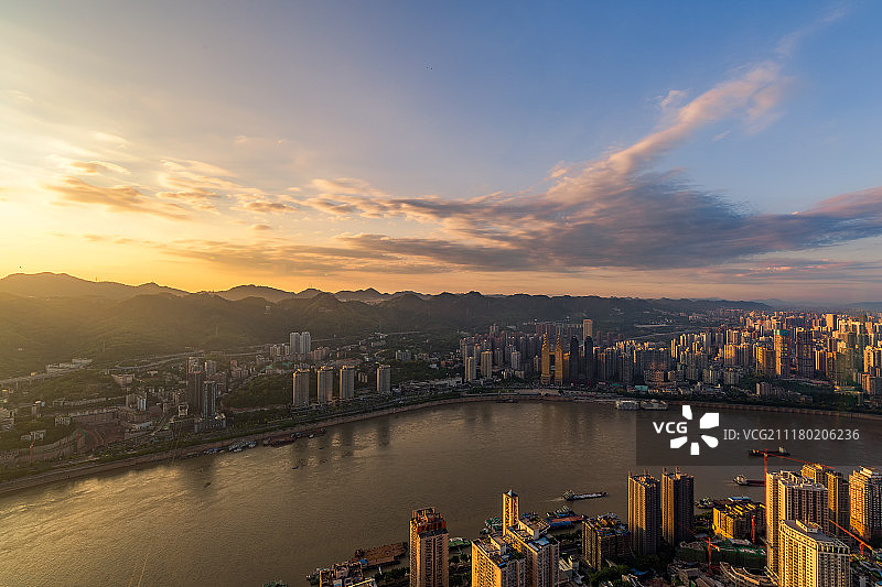 俯瞰南滨路两岸图片素材