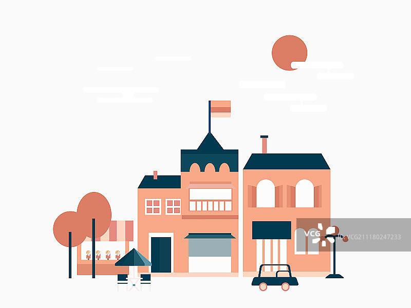 风景矢量插画图片素材