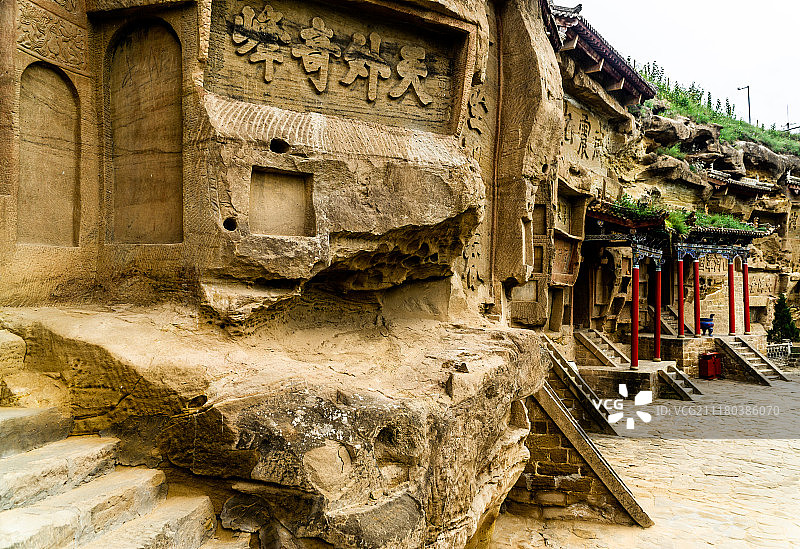 陕西榆林红石峡风光景区图片素材