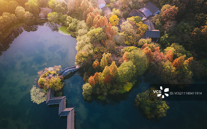 杭州浴鹄湾航拍图片素材