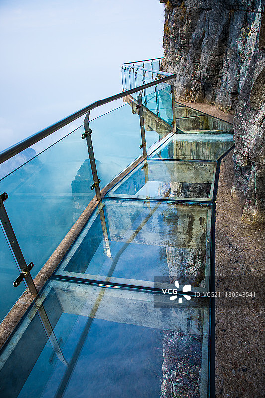 天门山玻璃栈道图片素材