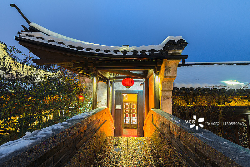 下雪的乌镇图片素材