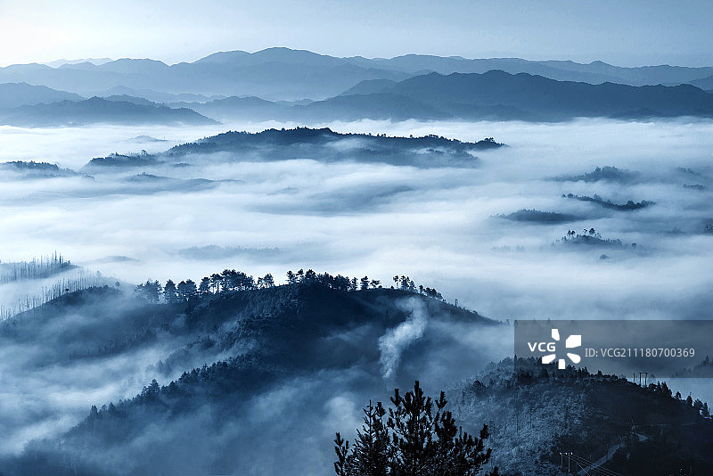 韶关南雄云海仙境风光图片素材