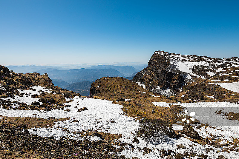 雪山上地面图片素材