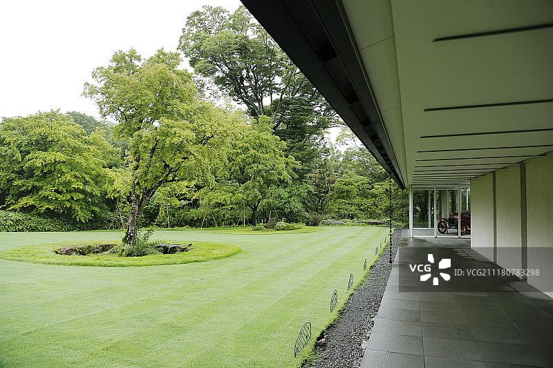 日本箱根拉利克美术馆日式庭院图片素材