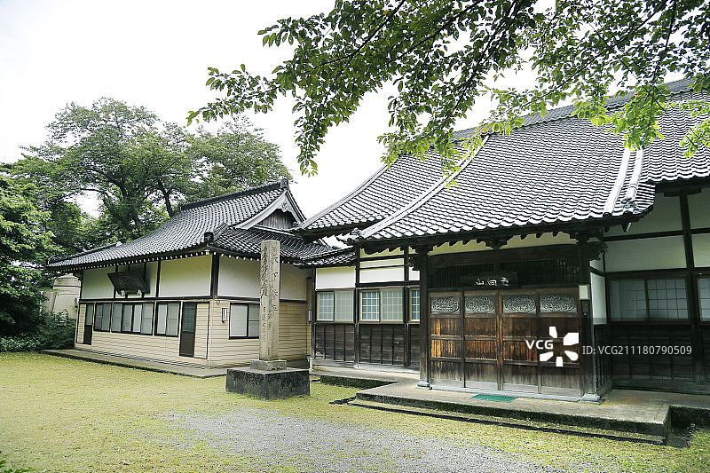 日本金泽卯辰山山麓寺院群及日式建筑图片素材