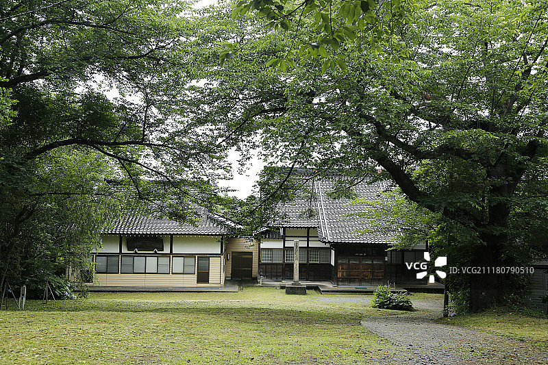 日本金泽卯辰山山麓寺院群及日式建筑图片素材