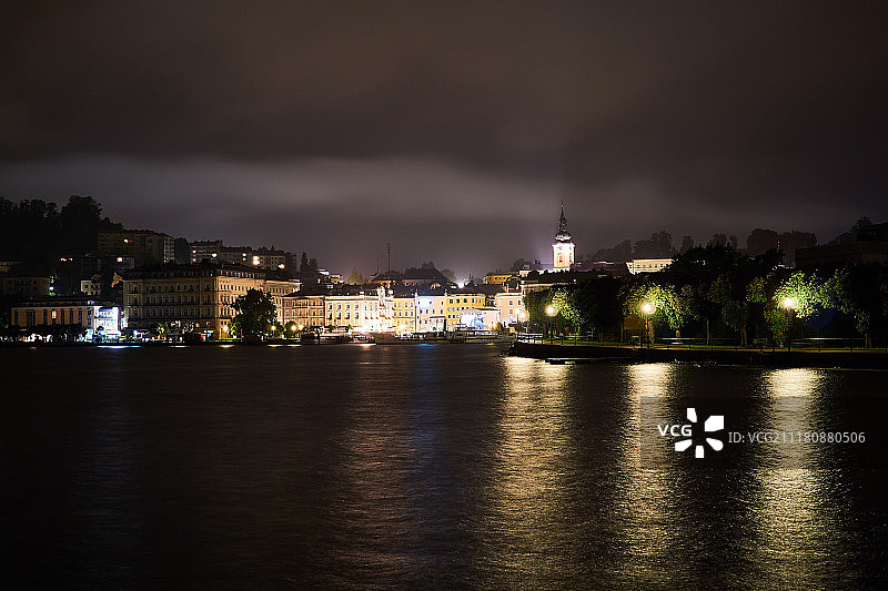 夜晚的格蒙登图片素材
