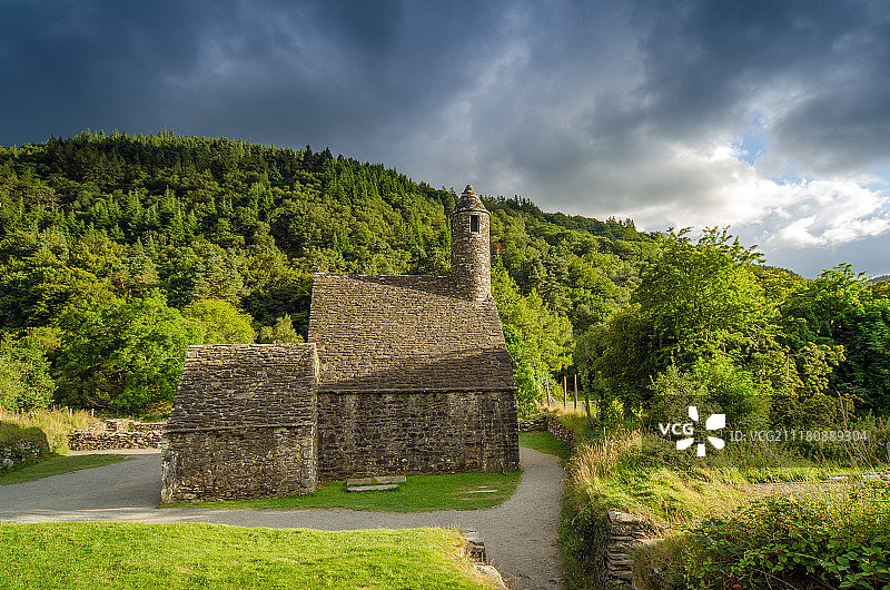 格兰达洛圣凯文教堂图片素材