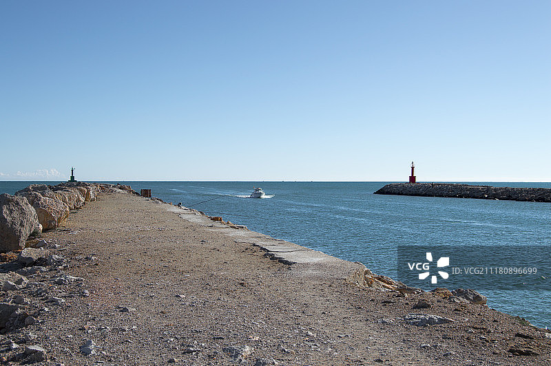 库列拉的河流入海口图片素材