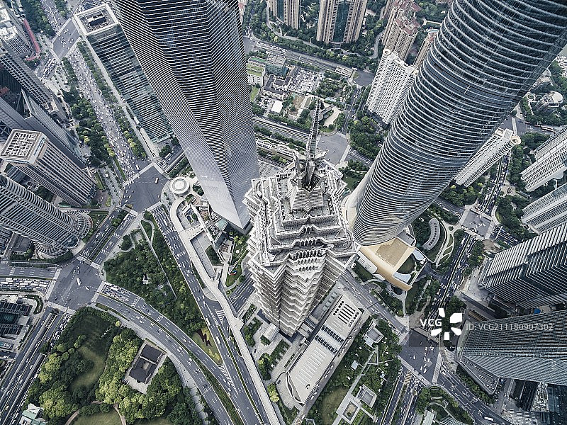 航拍上海陆家嘴图片素材