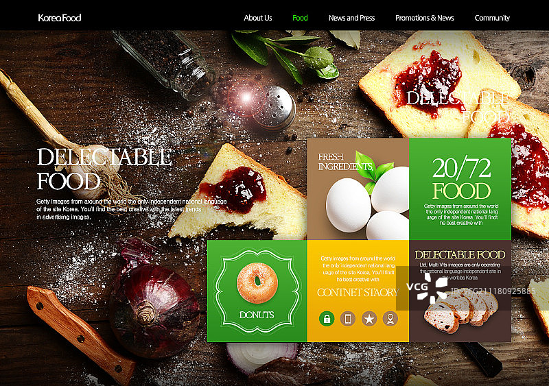 食品网站模板图片素材