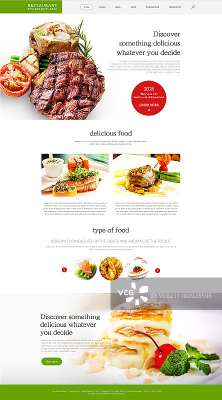 食品网站模板图片素材