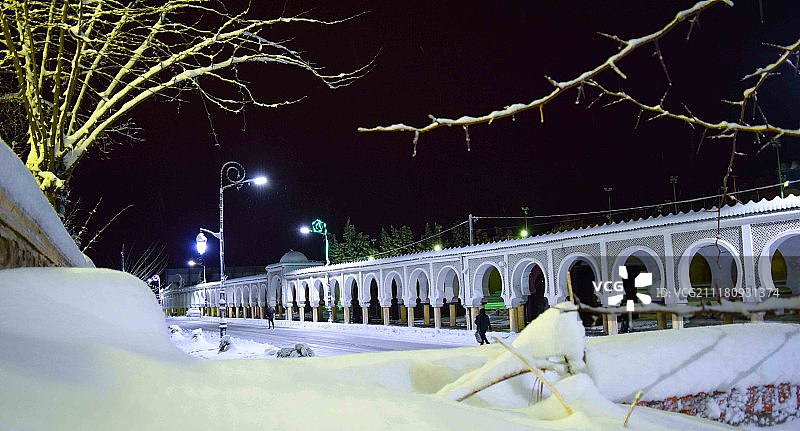 阿尔及利亚迈迪亚雪景图片素材