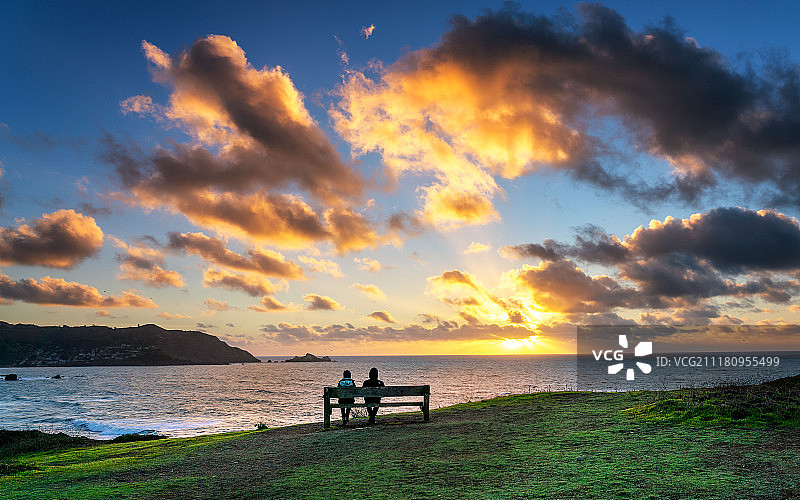 太平洋日落图片素材