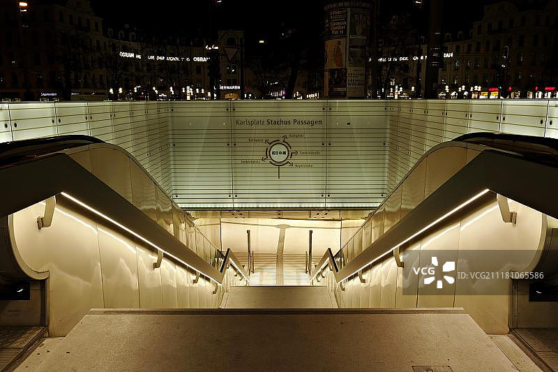 德国上巴伐利亚慕尼黑卡尔广场或斯塔楚斯通道图片素材