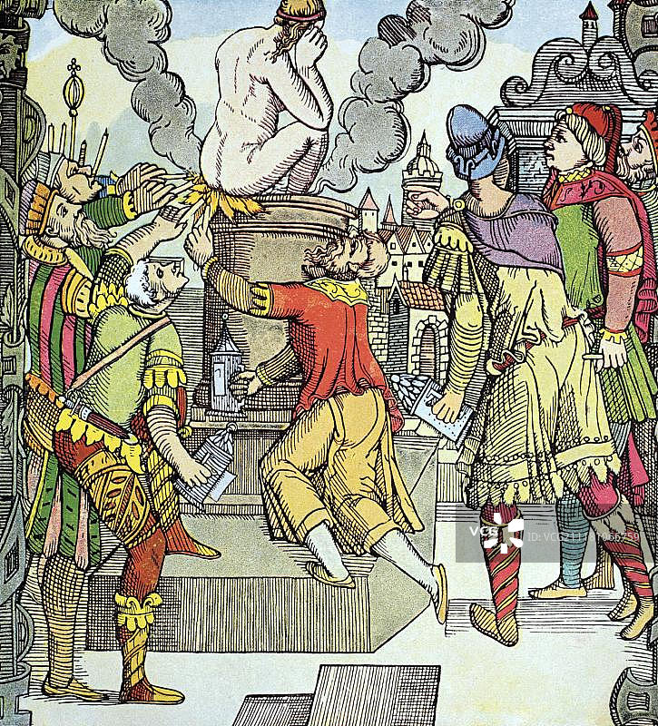 维吉尔的复仇，维吉尔·索利斯16世纪木刻图片素材