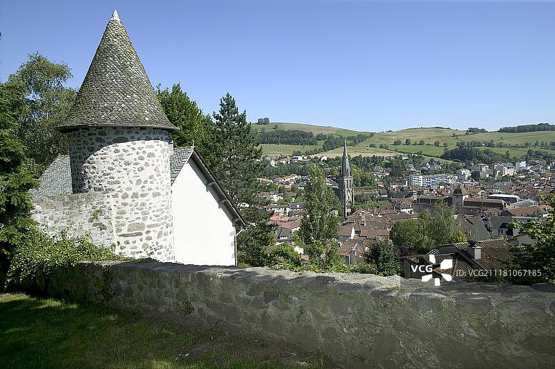 法国康塔尔省欧里亚克镇风光图片素材