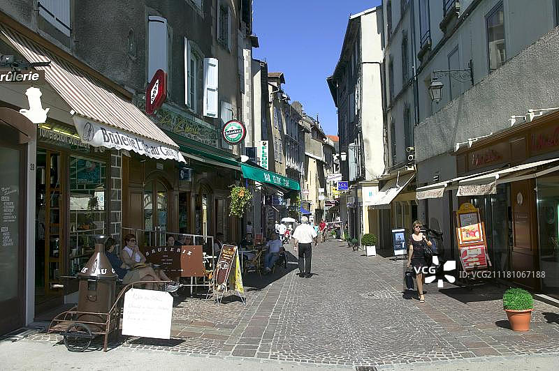 法国康塔尔省欧里亚克镇风光图片素材