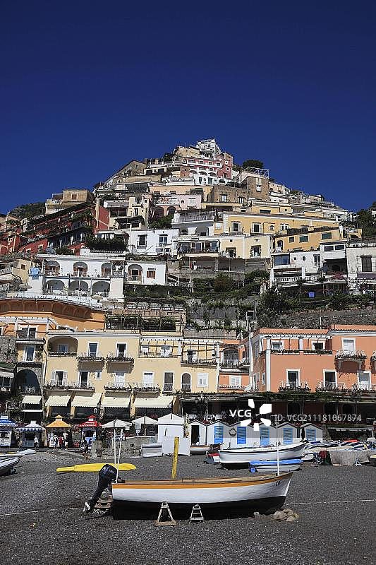 欧洲意大利坎帕尼亚波西塔诺图片素材