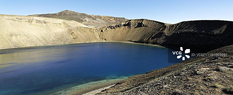 冰岛米湖克拉夫拉火山口图片素材