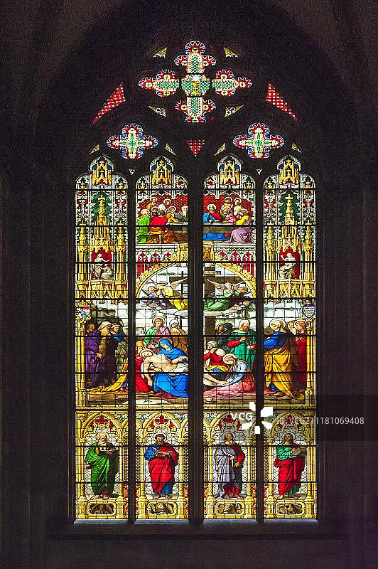 科隆大教堂彩色玻璃窗（德国北莱茵-威斯特法伦州，联合国教科文组织世界遗产）图片素材