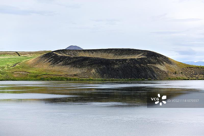 冰岛米湖的古老火山图片素材
