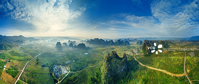 广东英西峰林山水风光图片素材