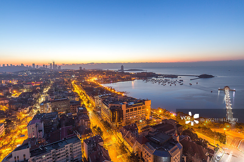 青岛老城夜景图片素材