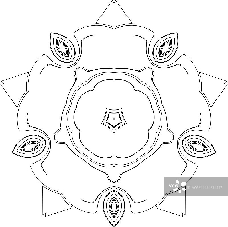 黑白曲线对称图案图片素材